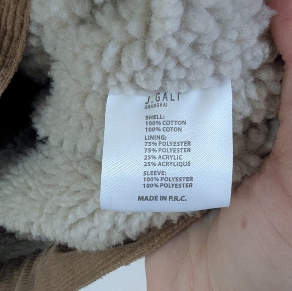 John Galt Corduroy Teddy Coat - Picture 6 of 7